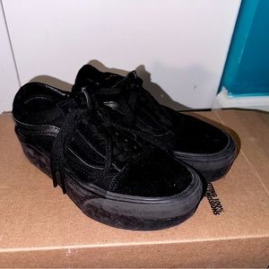 VANS OLD SKOOL STACKFORM PLATFORM BLACK SIZE 6